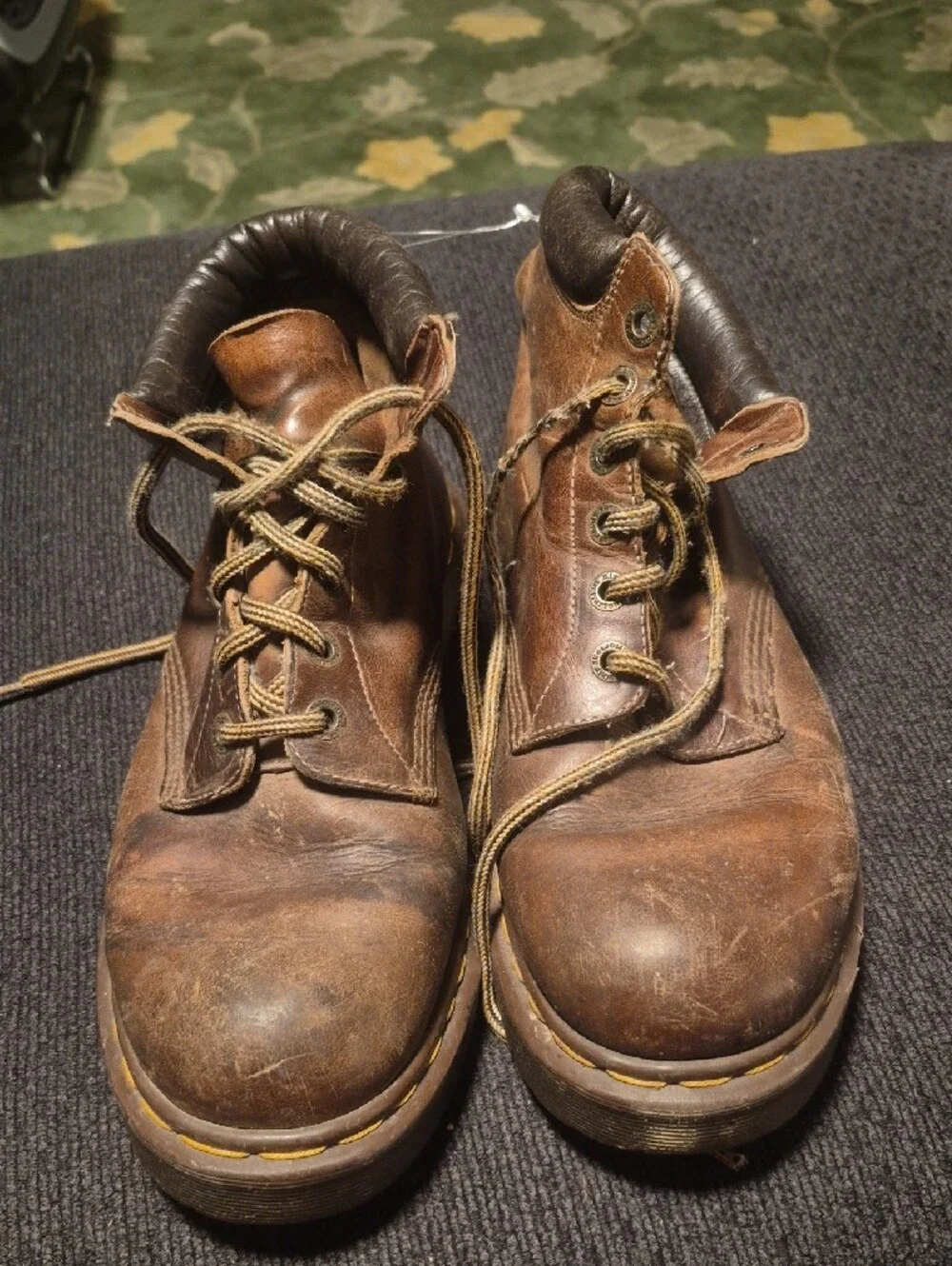 Dr. Martens Brown Leather Lace-Up Work Boots